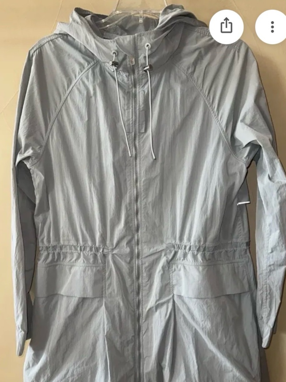 Rare Authentic Lululemon Light Gray Hooded Jacket